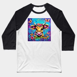 VIBRANT VISIONS (BABY COW) Baseball T-Shirt